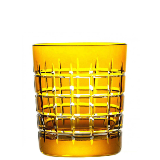 Whiskyglas Bleikristall, gelb