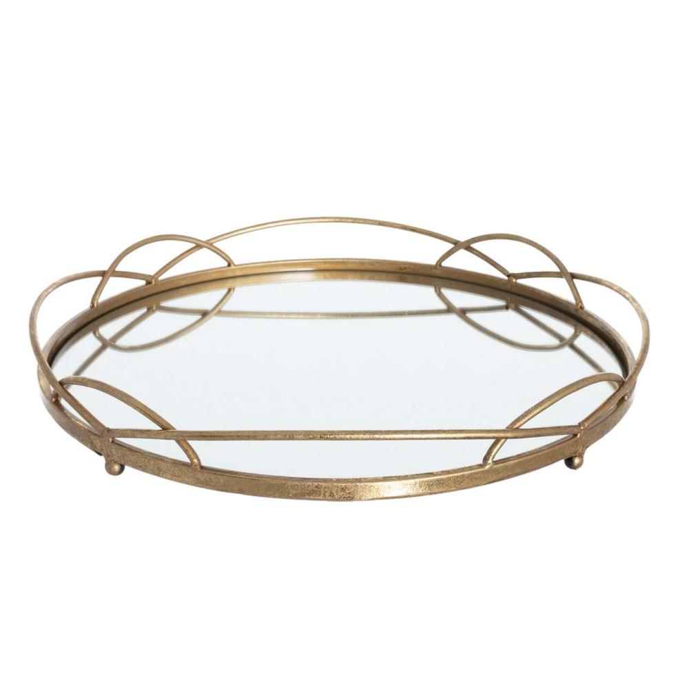 Tablett Gold Mirror 46cm